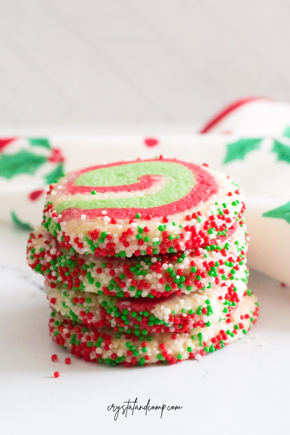 Red and Green Pinwheel Cookie Recipe