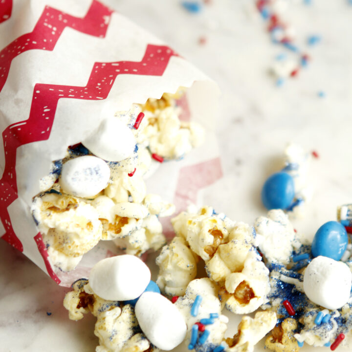 Red White and Blue Popcorn Snack