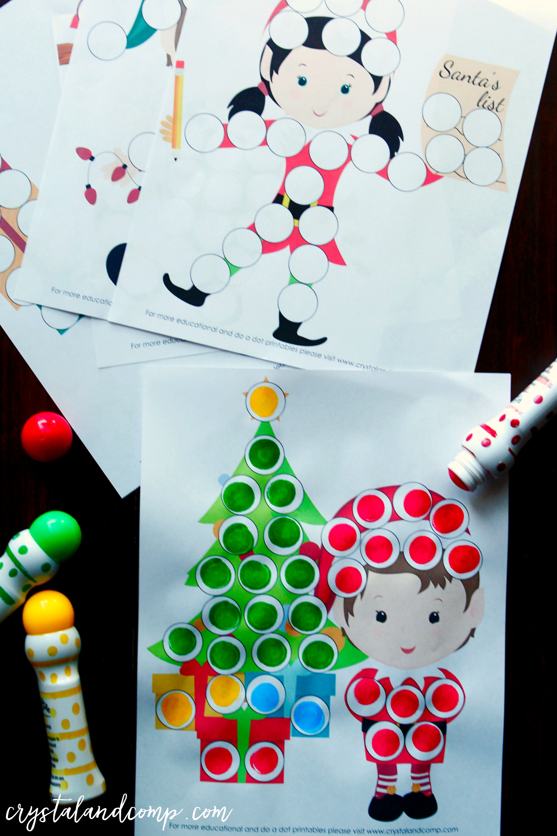 Super Fun Elf on the Shelf Do a Dot Printable Pages
