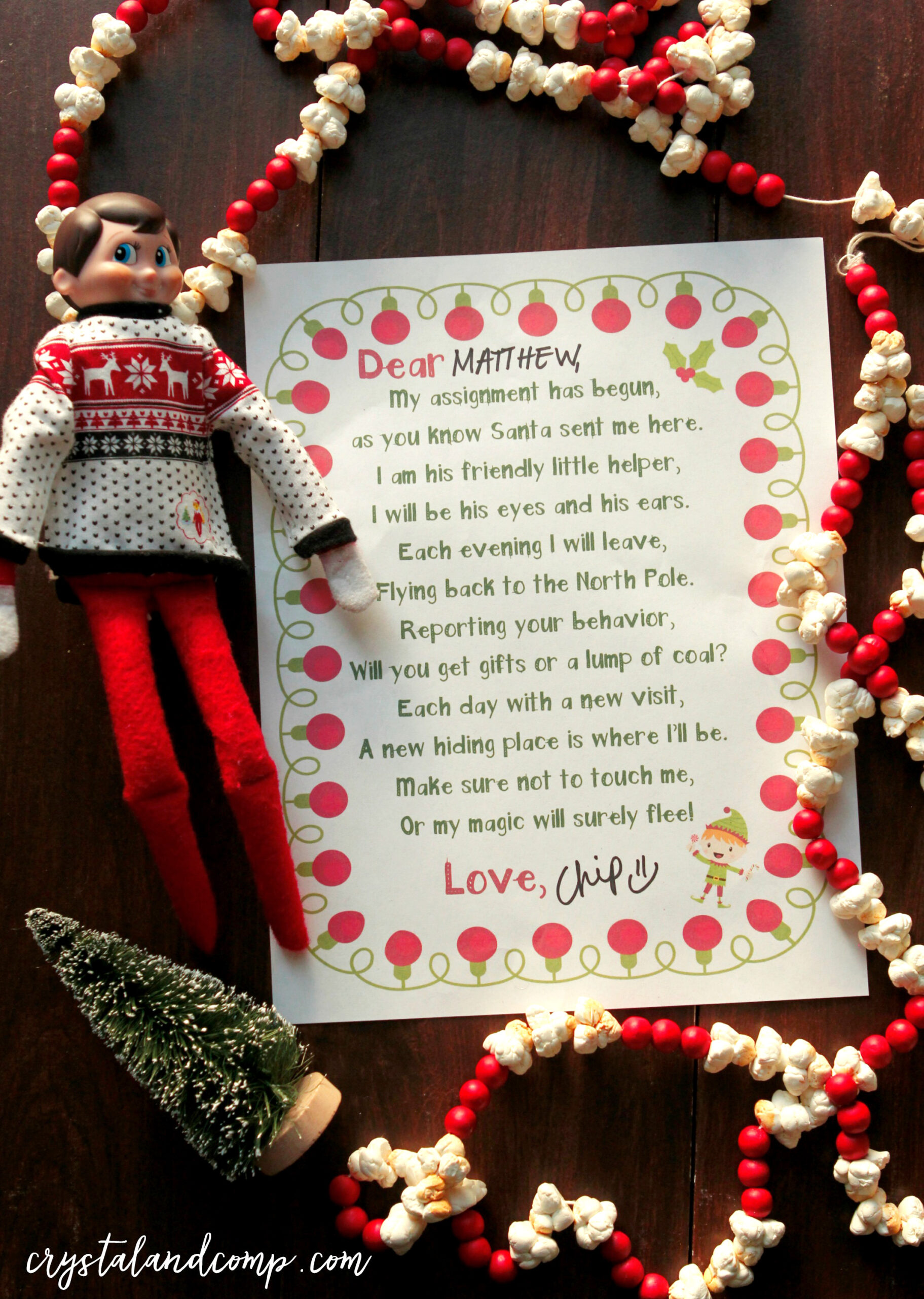 Elf on the Shelf Welcome Letter Intended For Elf On The Shelf Arrival Letter Template