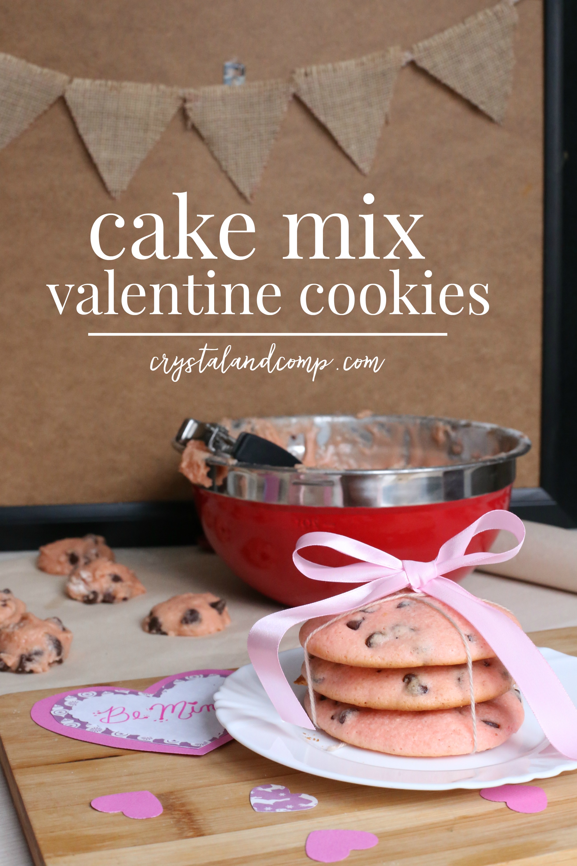 Cake Mix Valentine Cookies