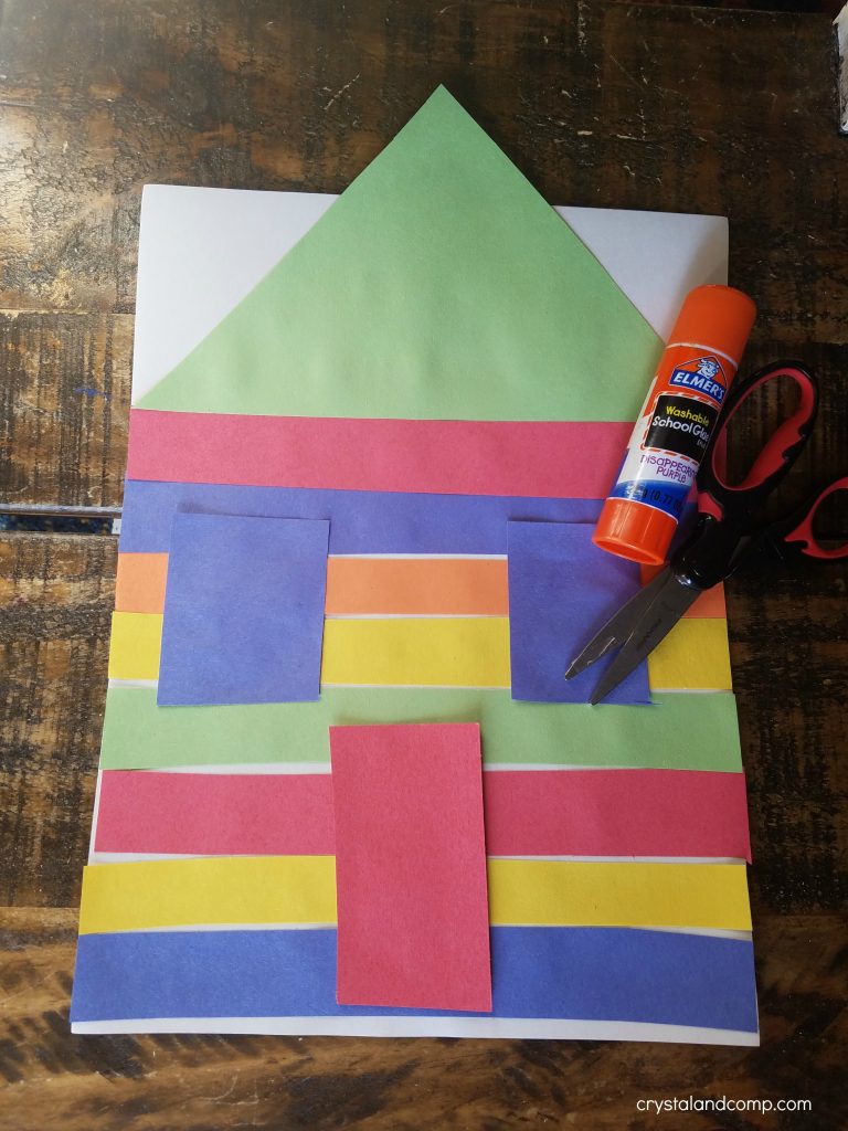 Construction Paper House Craft for Preschoolers