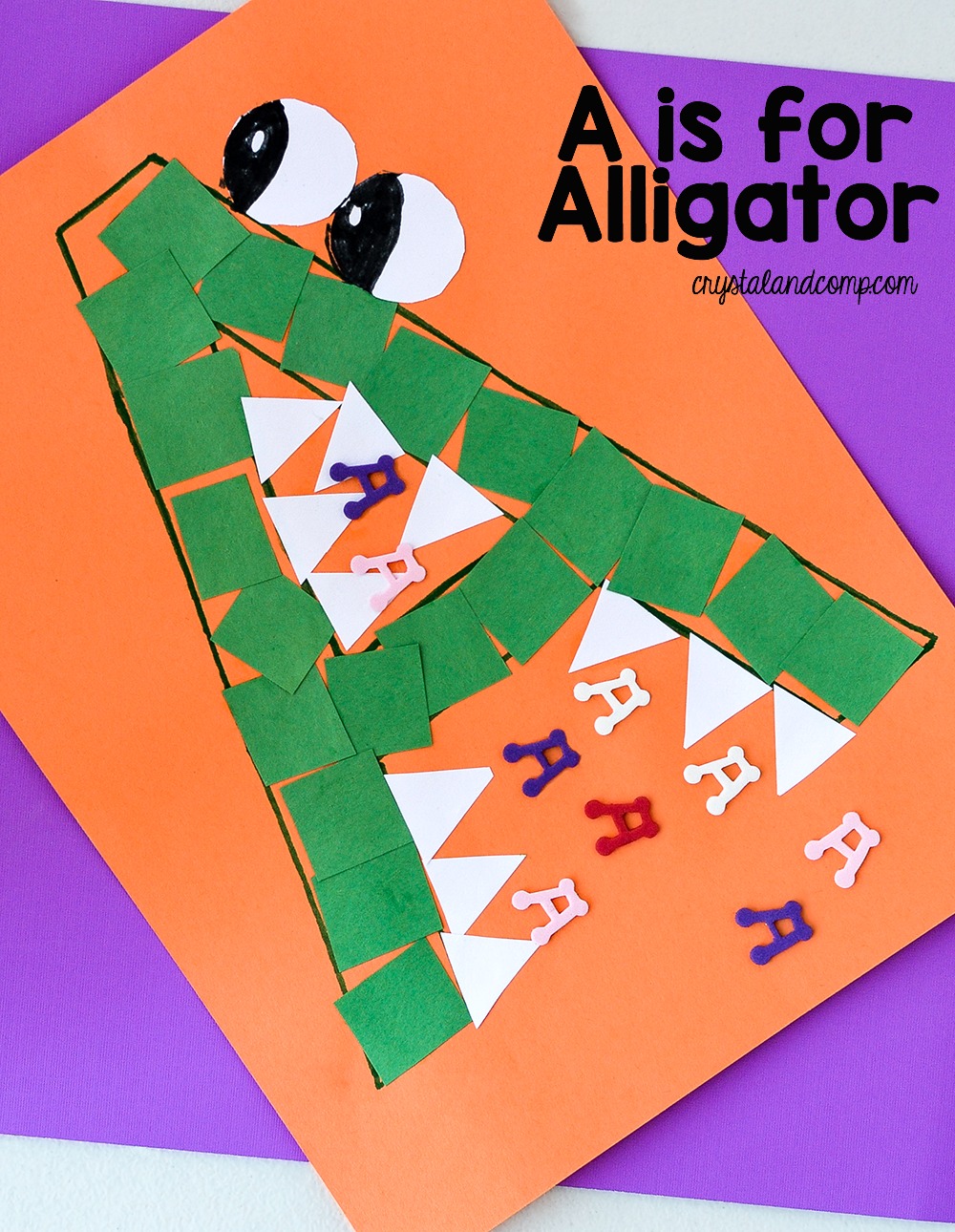 A is for Alligator Preschool Craft with Printable