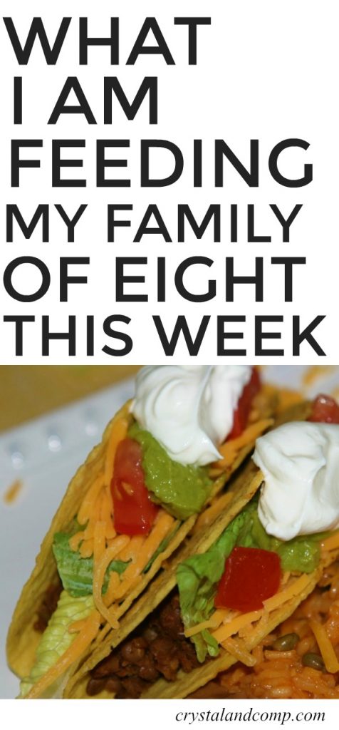 Large Family Weekly Meal Plan 228