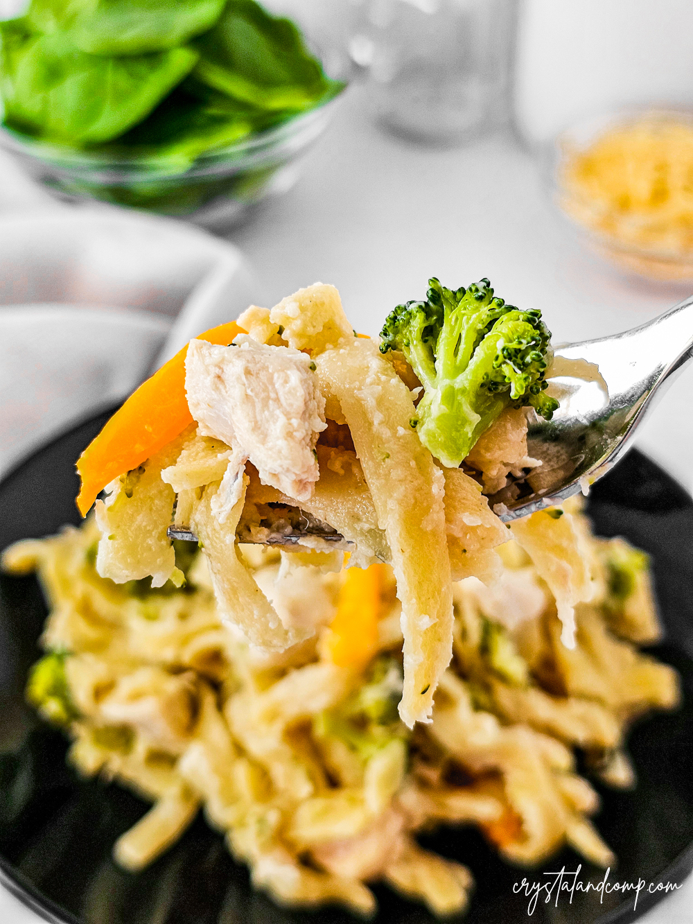 One Pot Pasta Chicken Alfredo with Veggies