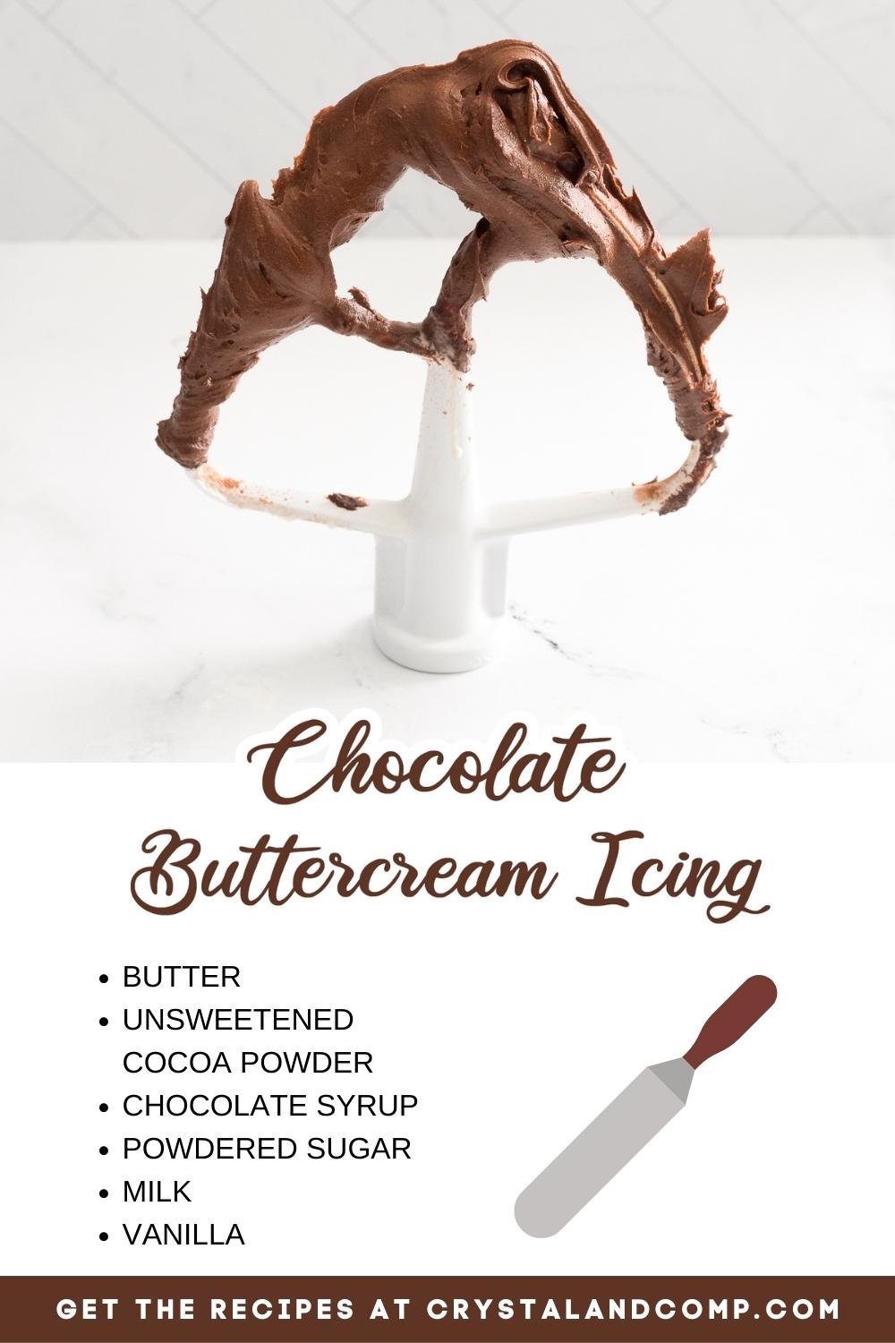 chocolate buttercream icing ingredient list