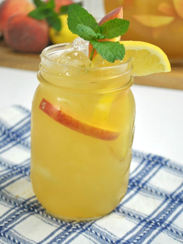 fresh peach tea