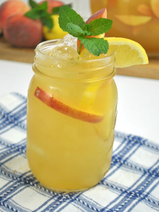 fresh peach tea