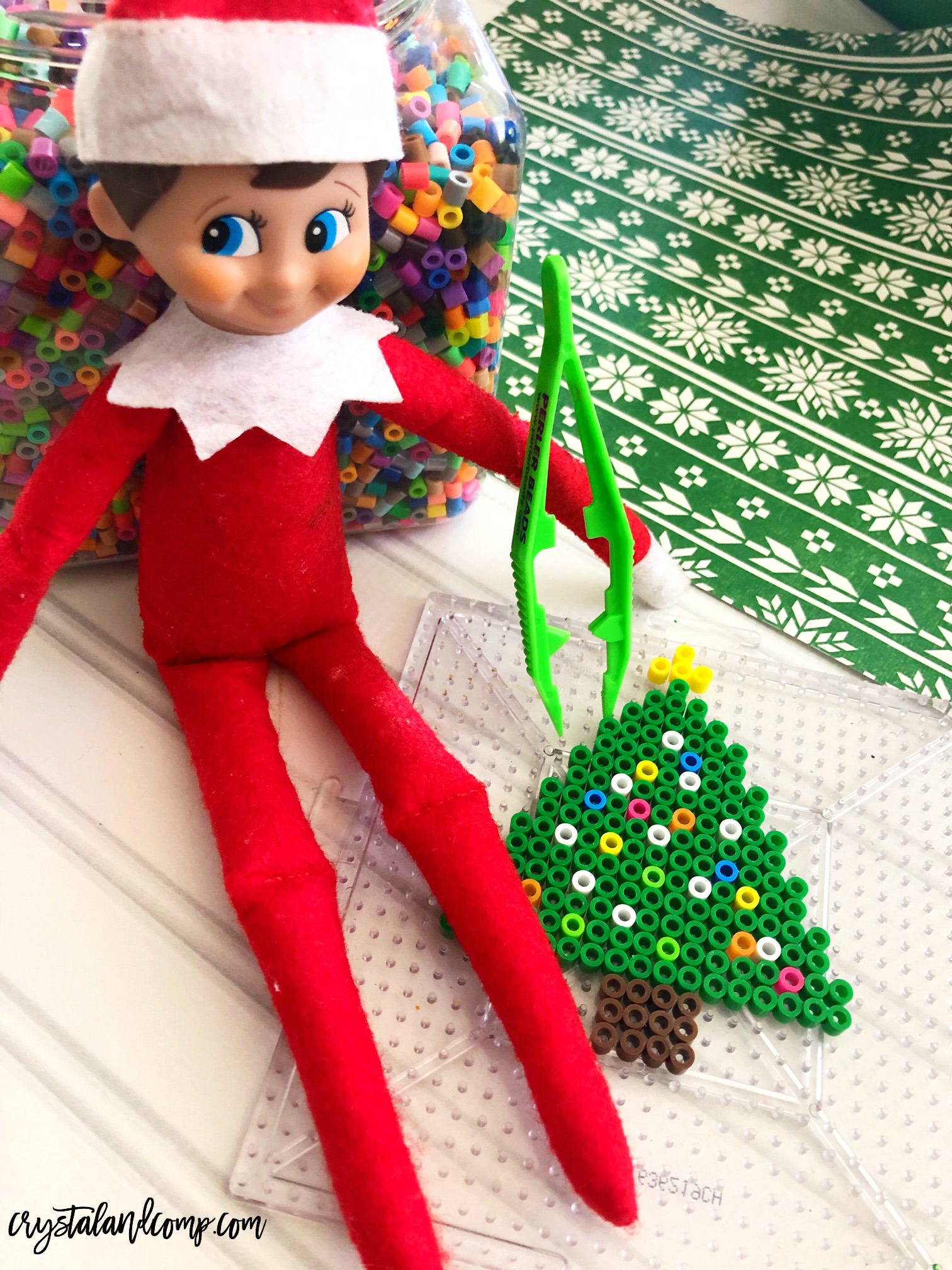 Elf on the Shelf Beaded Ornaments