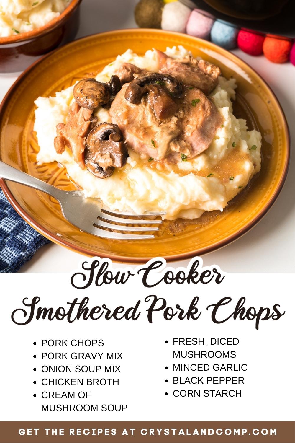 slow cooker smothered pork chops ingredients list