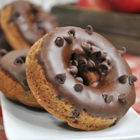 Apple Spiced Chocolate Chip Donuts