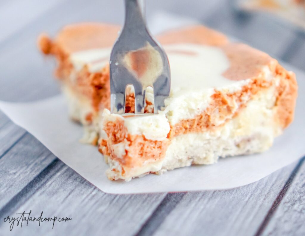 pumpkin cheesecake recipe cut square