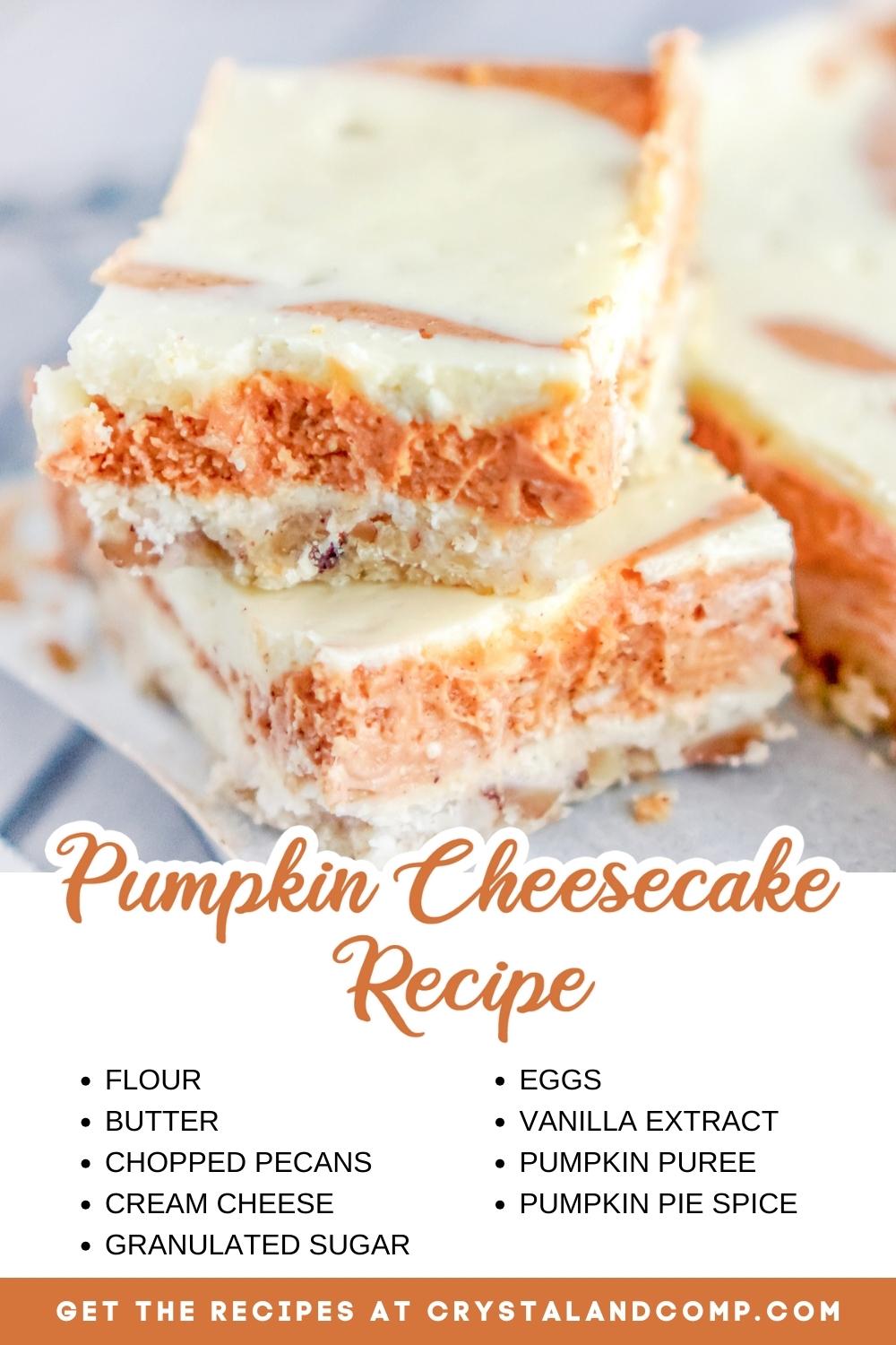pumpkin cheesecake recipe ingredient list