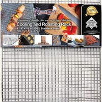 KITCHENATICS Professional Grade Stainless Steel Cooling and Roasting Wire Rack Fits Half Sheet Baking Pan for Cookies, Cakes Oven-Safe for Cooking, Smoking, Grilling, Drying - Heavy Duty Rust-Proof