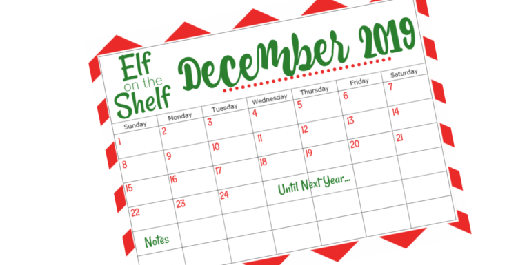 Image for EASY Elf on the Shelf Ideas with Printable Calendar