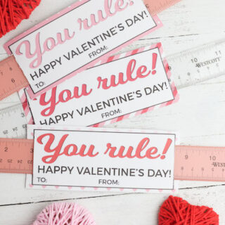Ruler Valentines for Kids
