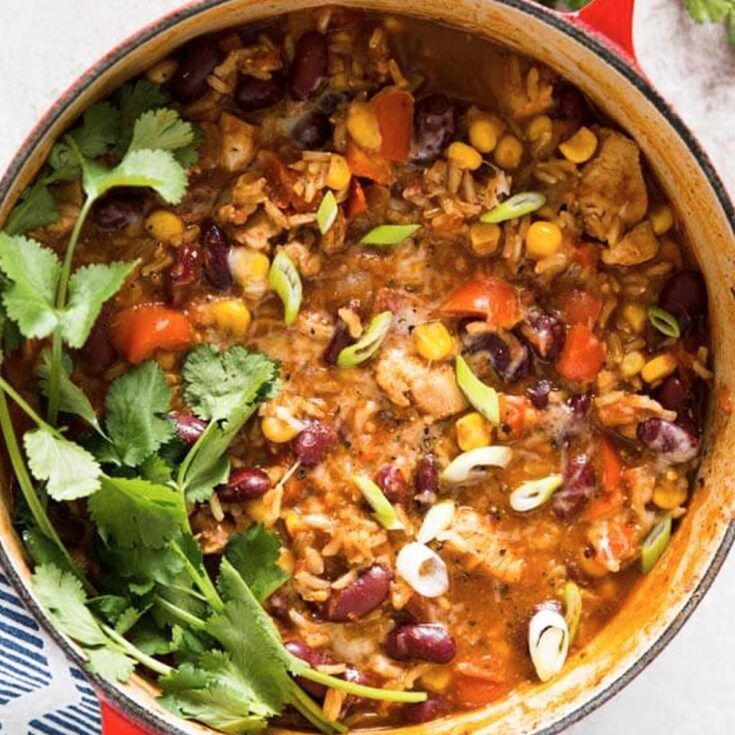 Image for One Pot Chicken Burrito Bowls Recipe