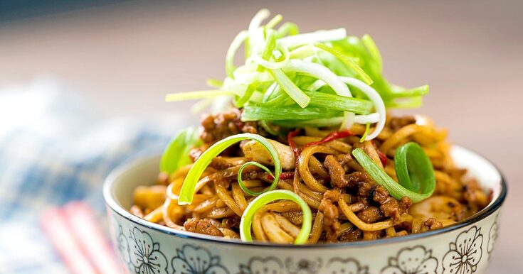 Image for Dan Dan Noodles Spicy Pork Mince Stir Fry