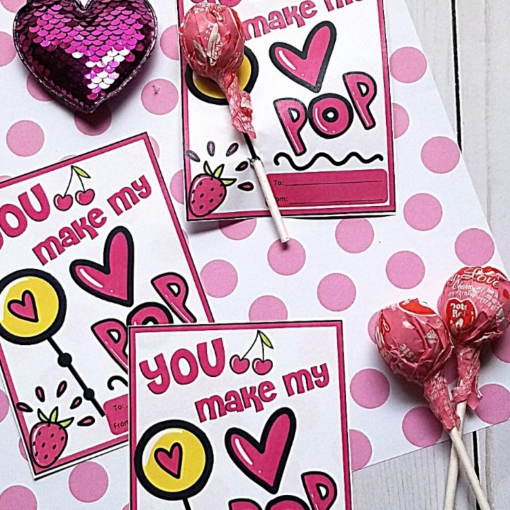 Blow Pop Valentine Printables