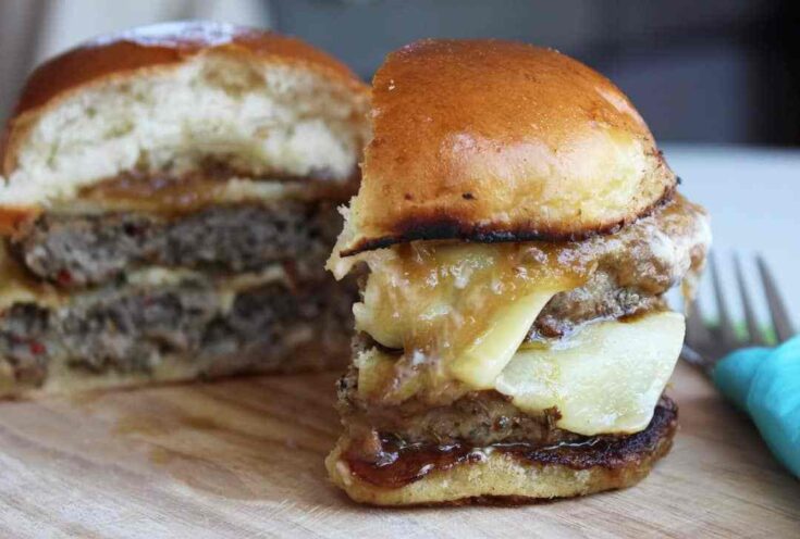 Image for Ground Pork Burger with Apple and Rhubarb Chutney