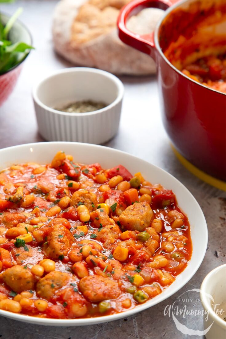 Image for Veggie sausage and bean casserole
