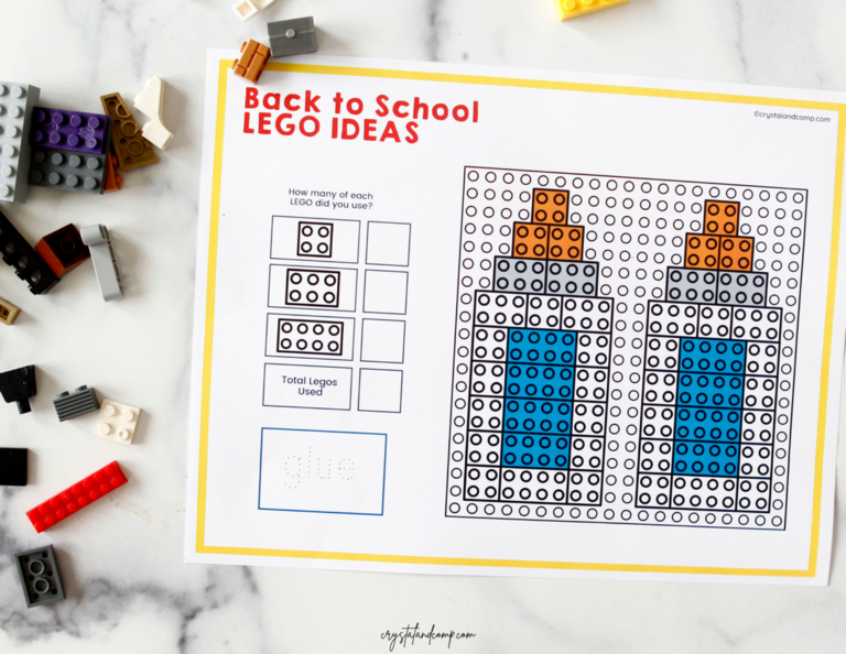 Back to School Printable Lego Builds - CrystalandComp.com