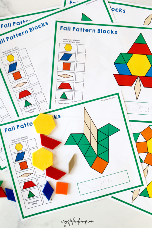 Fall Themed Pattern Block Printables Intended For Blank Pattern Block Templates