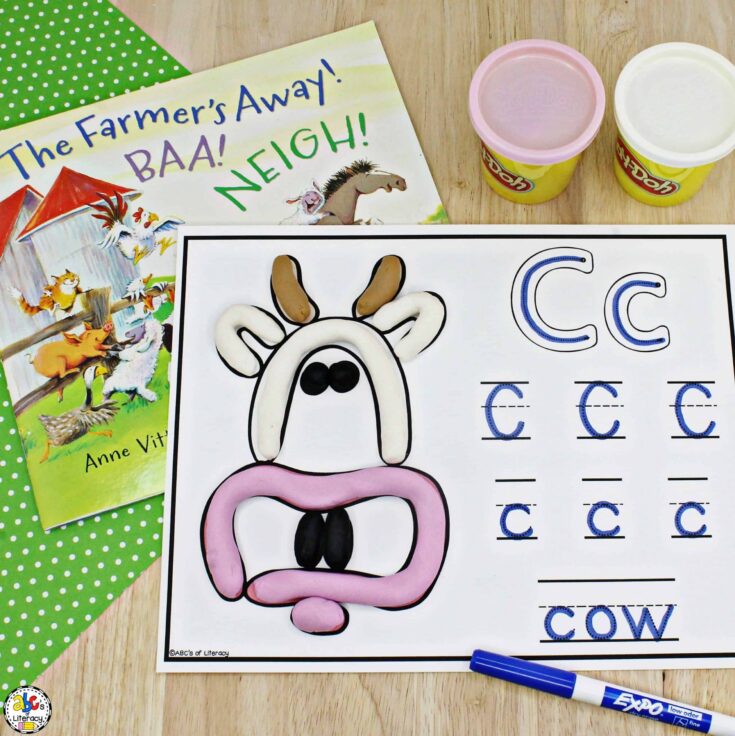 Image for Farm Animal Play Dough & Letter Mats