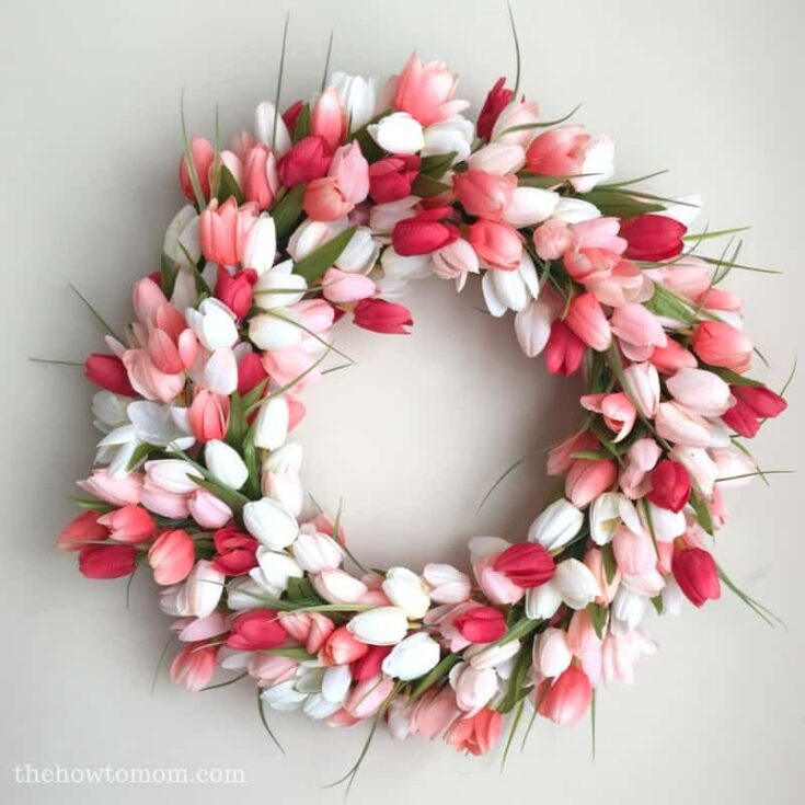 Image for How to Make A Spring Tulip Wreath – Easy DIY