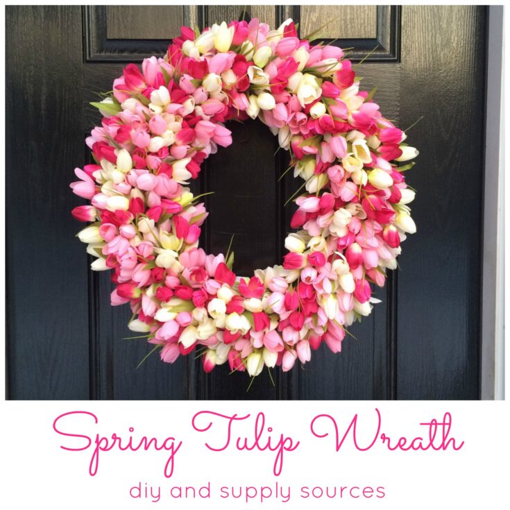 Image for Pinterest Project! Spring Tulip Wreath diy