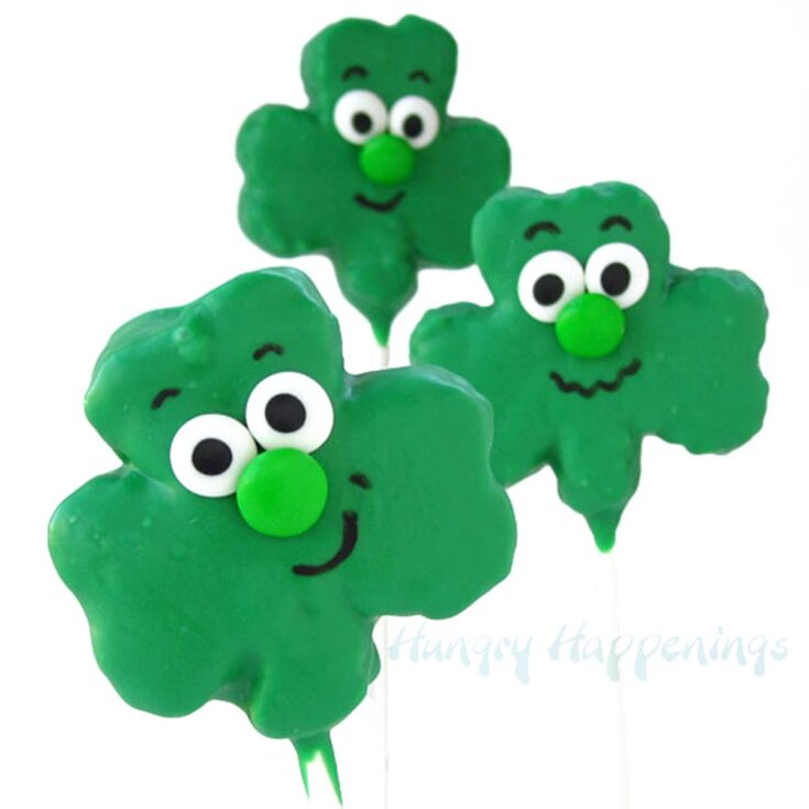 Image for Shamrock Rice Krispie Treat Pops for St. Patrick's Day