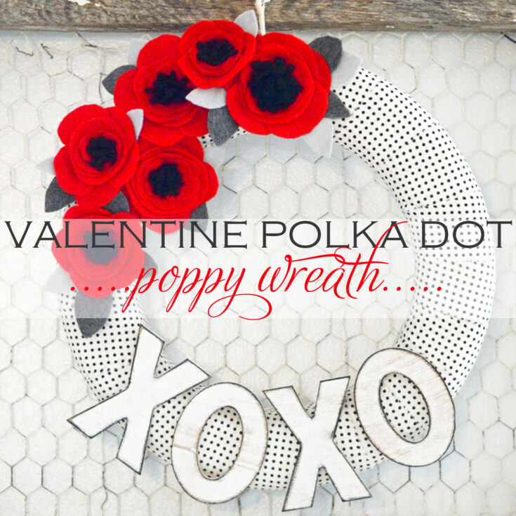 Image for Valentine Polka Dot Poppy Wreath - HUCKLEBERRY LIFE