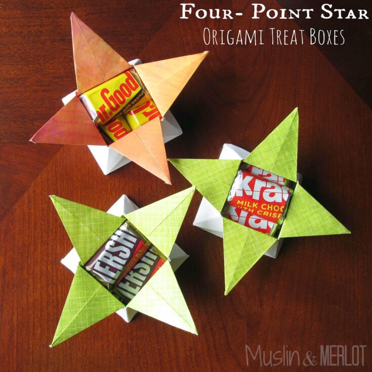 Image for Four Point Star Origami Treat Box