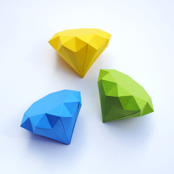 Image for 3D paper diamonds