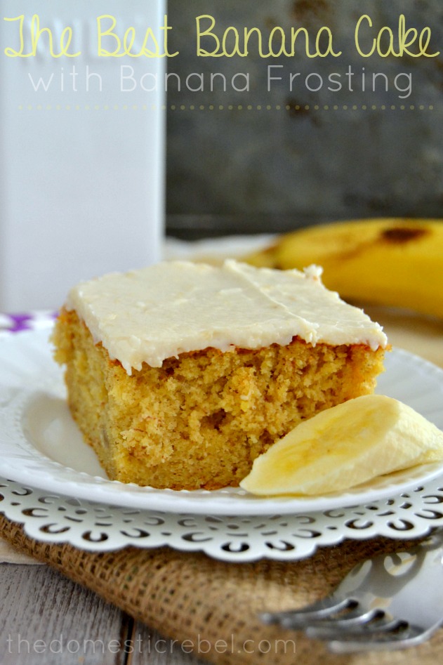 Image for The Best Banana Cake with Banana Frosting