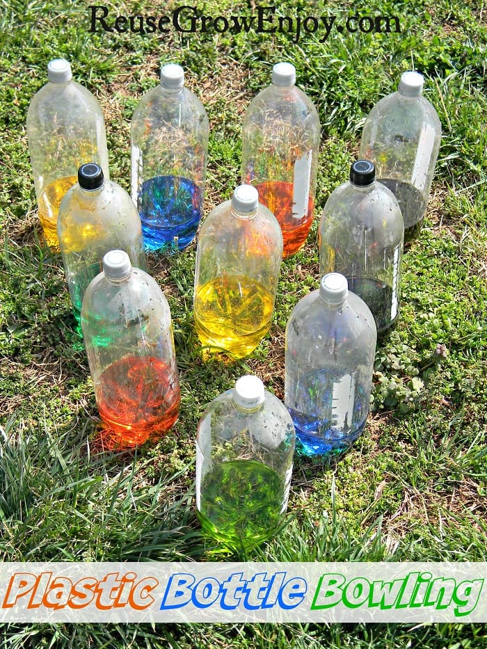 Image for Kids Outside Activitie: Plastic Bottle Bowling