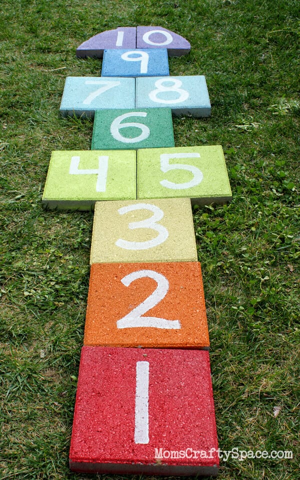 Image for Easy DIY Rainbow Paver Hopscotch