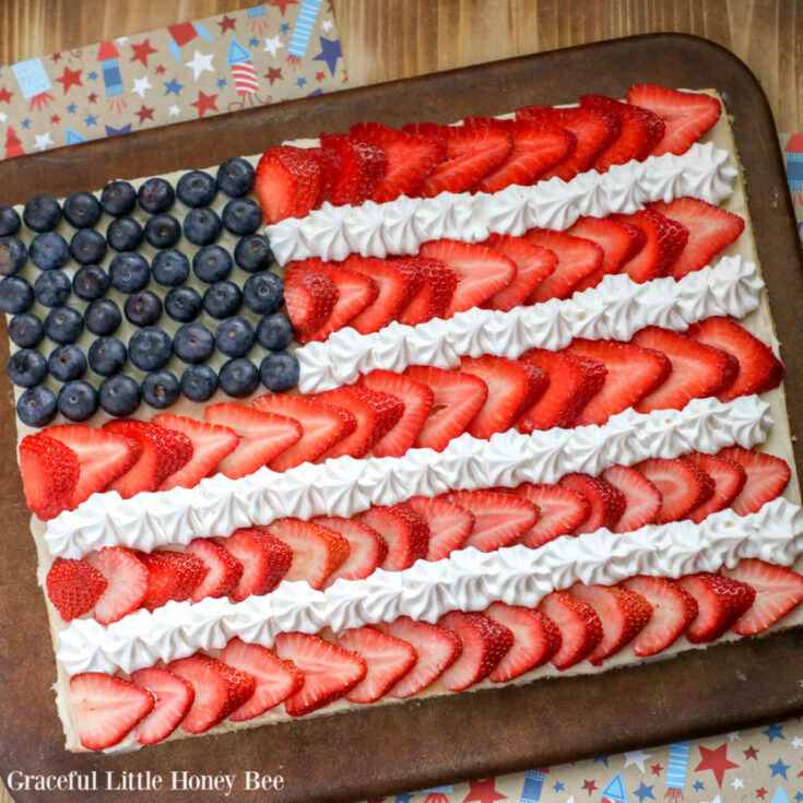 Image for Sugar Cookie Flag Fruit Pizza