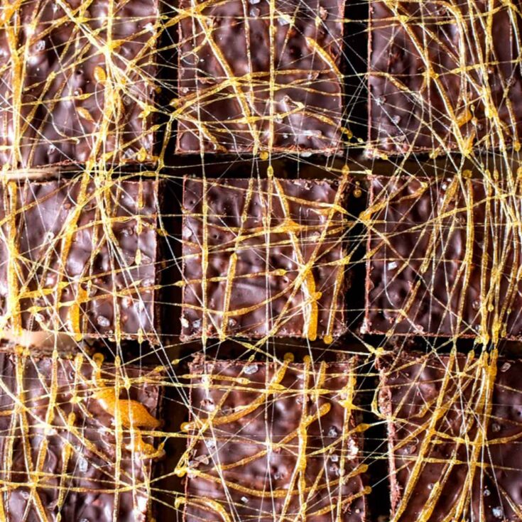 Image for Salted Dark Chocolate Caramel Rice Krispie Treats