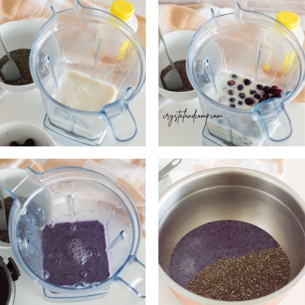 blueberry chia seed pudding ingredients