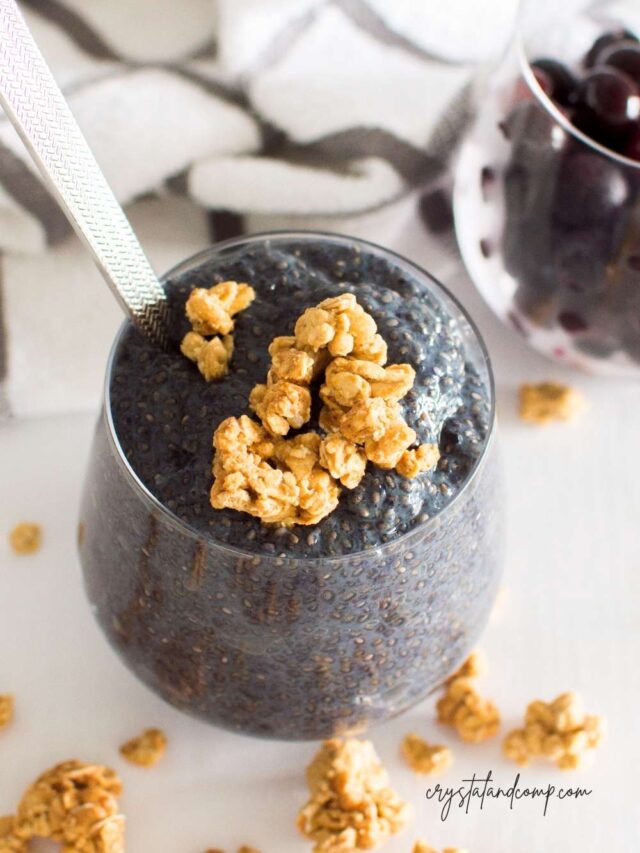 overnight blueberry chia pudding