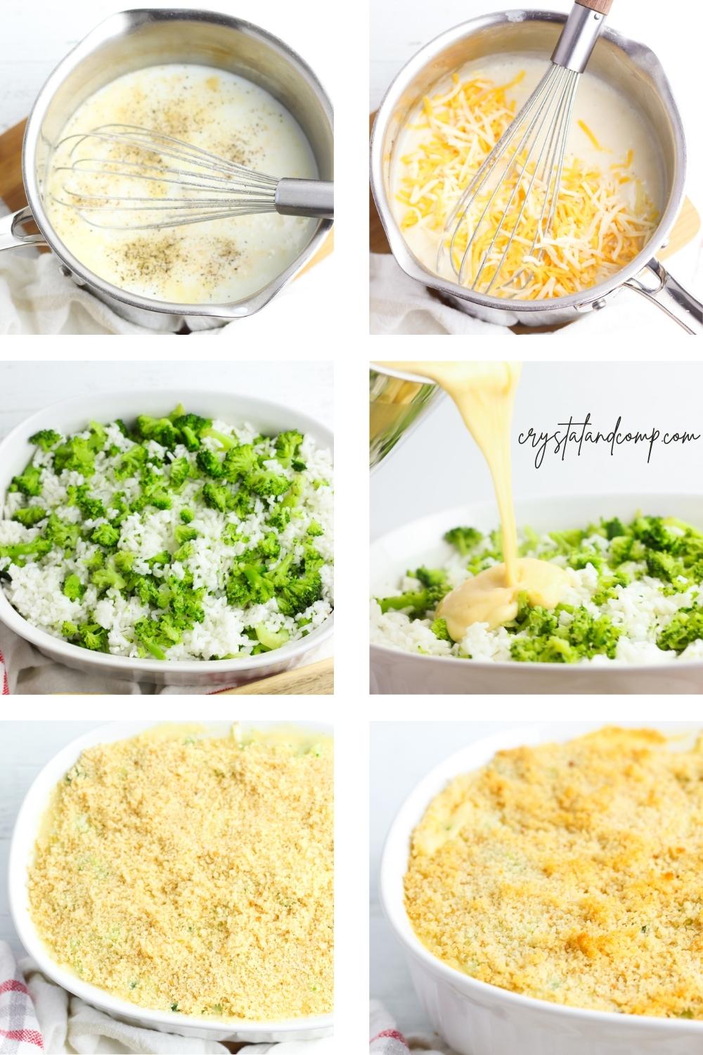 broccoli rice casserole recipes in process