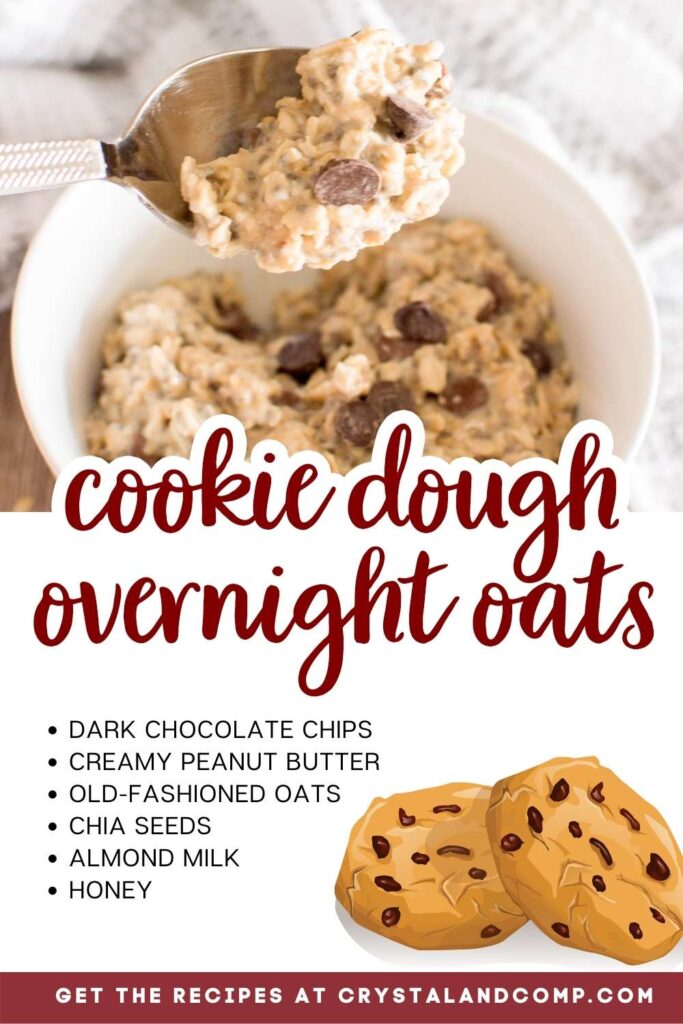 cookie dough overnight oats with ingredients