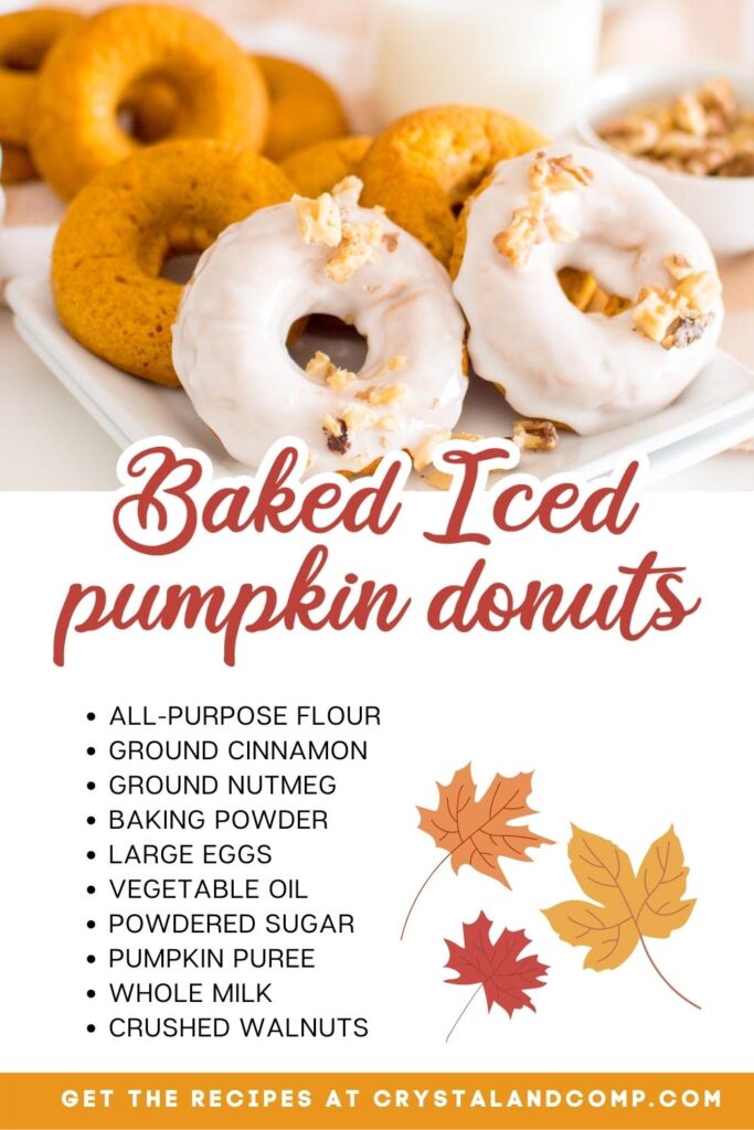 baked pumpkin donuts with ingredients