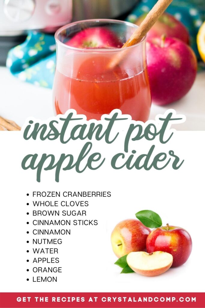 instant pot apple cider with ingredients