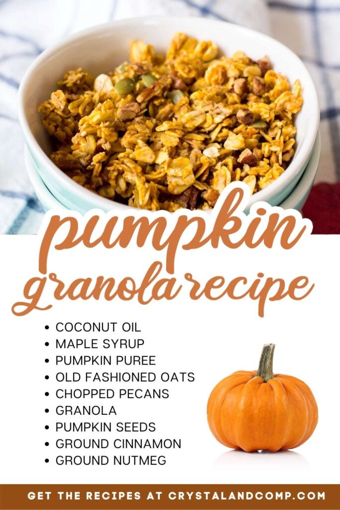 pumpkin granola recipe with ingredients