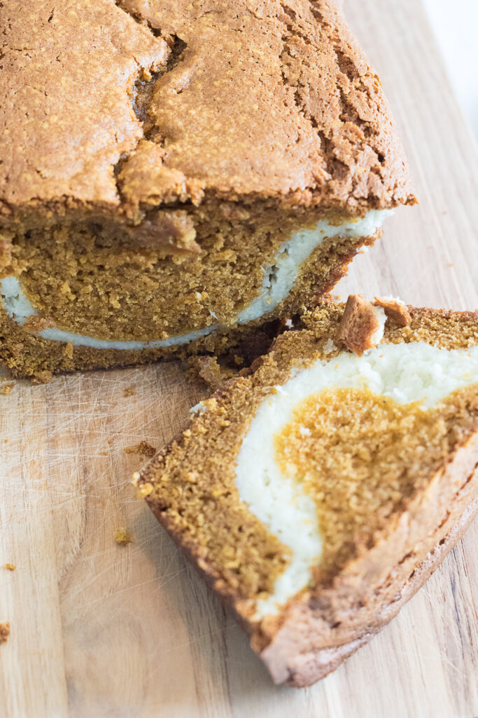 Pumpkin Bread with Cream Cheese Filling