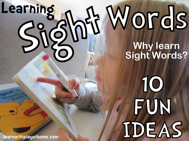 Image for Learning Sight Words. 10 Fun Ideas