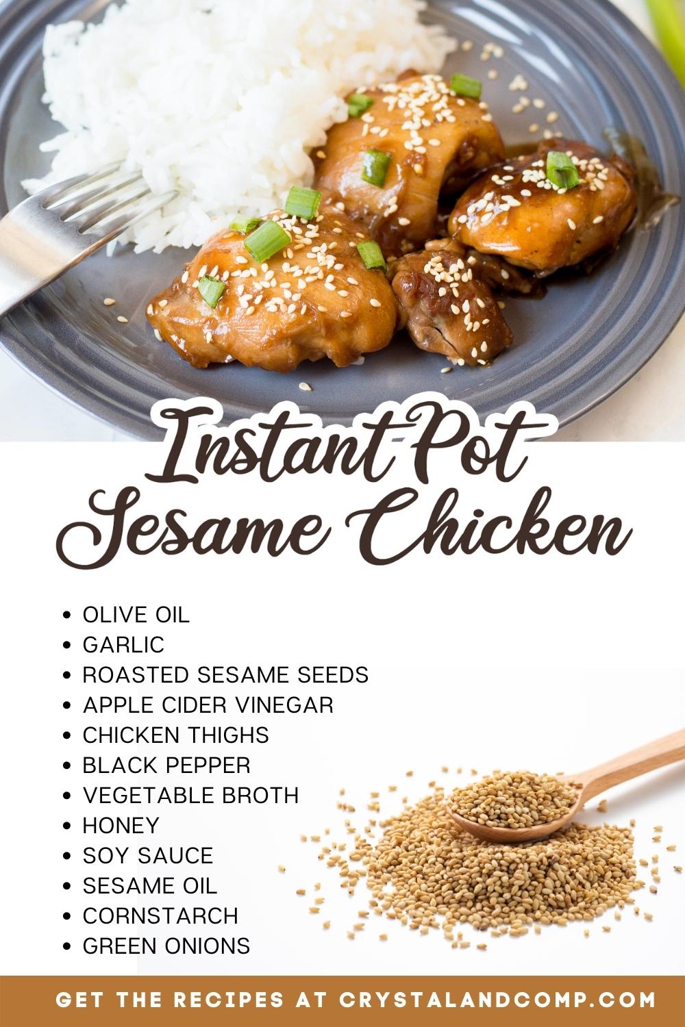 instant pot sesame chicken ingredient list