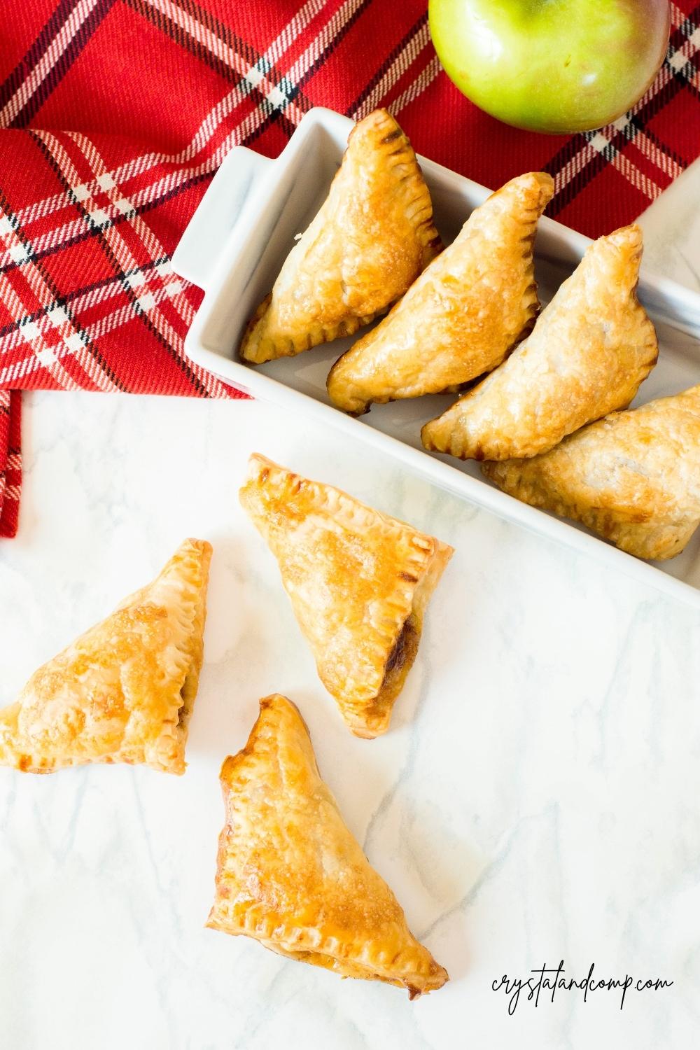 apple turnovers in container